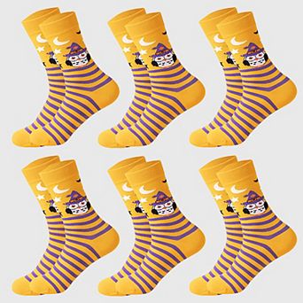 Women's 6-Pair Halloween Themed Crew Socks