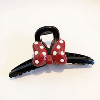 Bow Hair Claw Clip with Polka Dot Design and Strong Grip