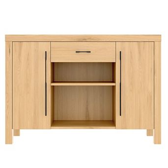 Whisen 55-75 Gallon Fish Tank Stand with Power Outlets, 2 Cabinets, Adjustable Shelf and Drawer