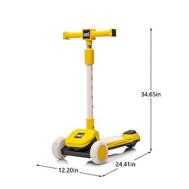 Whisen Kids 3-Wheel Ride On Balance Scooter with PU Flashing Wheels