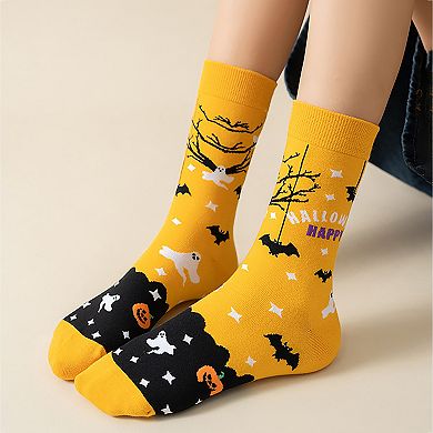 Women's 6-Pair Halloween Themed Crew Socks