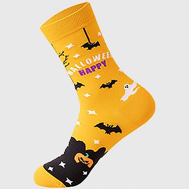 Women's 6-Pair Halloween Themed Crew Socks