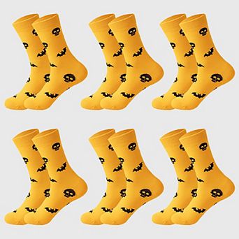 Women's 6-Pair Halloween Themed Crew Socks