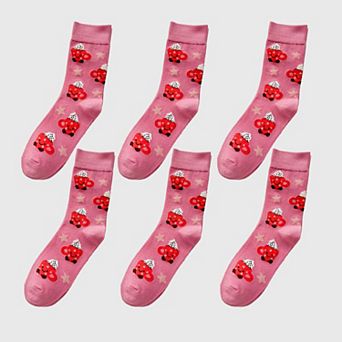 Women's 6-Pair Food-Themed Crew Socks