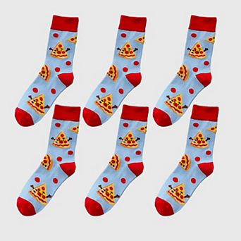 Women's 6-Pair Food-Themed Crew Socks