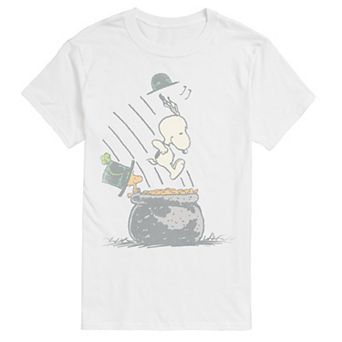 Men's Peanuts Snoopy & Woodstock Pot Of Gold Distressed Graphic Tee