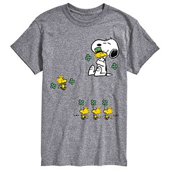 Men's Peanuts Snoopy & Woodstock Clovers Collage Graphic Tee