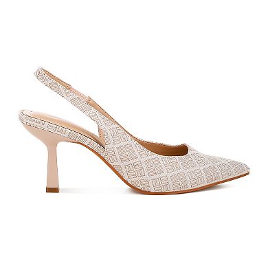 London Rag Faina Women's Pointed Toe Kitten Heel Pumps