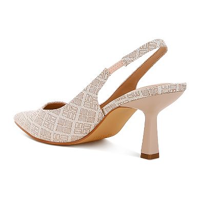 London Rag Faina Women's Pointed Toe Kitten Heel Pumps