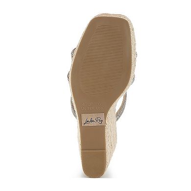 London Rag Enocha Women's Wedge Slip-On Embellished Espadrilles