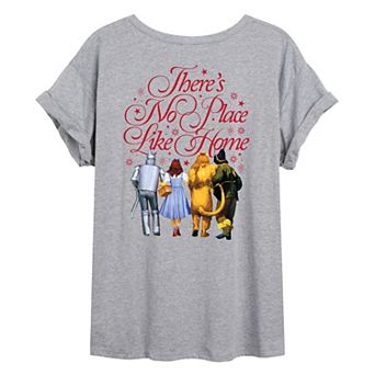 Juniors' The Wizard Of Oz There's No Place Like Home Oversized Tee