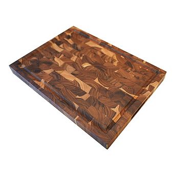 EcoDecors, FSC Certified Teak End Grain Cutting Board 14" x 10"