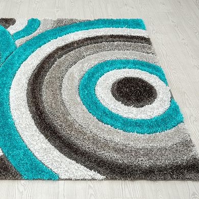 Luxe Weavers Shag Geometric Area Rug, Modern, Stain Resistant Indoor Rugs for Bedroom, Living Room