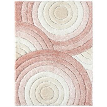 Luxe Weavers Shag Geometric Area Rug, Modern, Stain Resistant Indoor Rugs for Bedroom, Living Room
