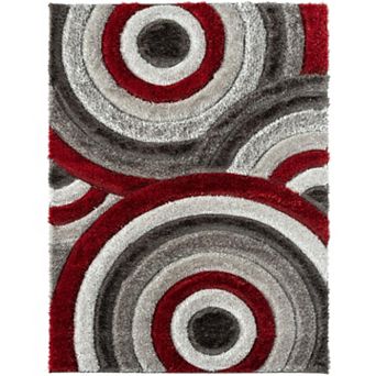 Luxe Weavers Shag Geometric Area Rug, Modern, Stain Resistant Indoor Rugs for Bedroom, Living Room