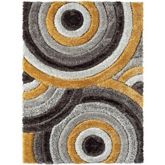 Luxe Weavers Shag Geometric Area Rug, Modern, Stain Resistant Indoor Rugs for Bedroom, Living Room