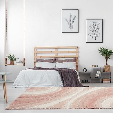 Luxe Weavers Modern Shag Geometric Indoor Area Rug