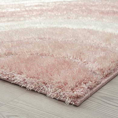 Luxe Weavers Modern Shag Geometric Indoor Area Rug