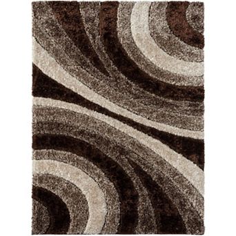Luxe Weavers Modern Shag Geometric Indoor Area Rug