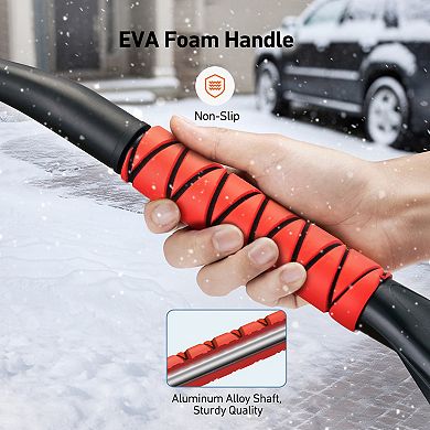 AstroAI 1 Pack 27" Snow Brush and Ice Scraper for Cars, Trucks, SUVs