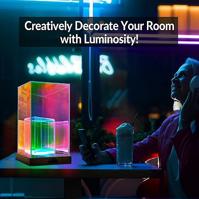 Himalayan Glow Acrylic Display Lamp with USB, LED Night Light for Bedroom, Office