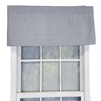 Tailored Stylish Classic Small Check Croswell Window Valance 3" Rod Pocket 50" X 14"