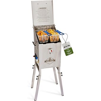 Hike Crew Outdoor 4-Gallon Propane Deep Fryer with Basket, 57000 BTU Outdoor Deep Fryer