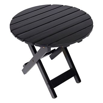 Shine Company Assembled Outdoor Portable Patio Folding Side Table