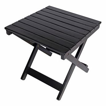 Shine Company Assembled Square Outdoor Folding Patio Side Table