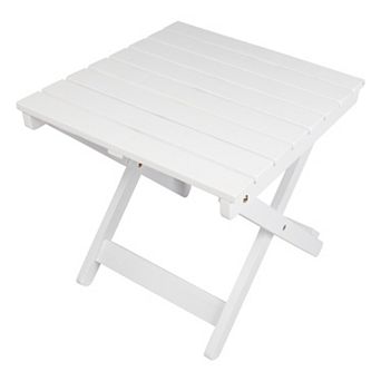 Shine Company Assembled Square Outdoor Folding Patio Side Table