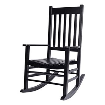 Shine Company Acacia Wood Outdoor Patio Rocking Chair