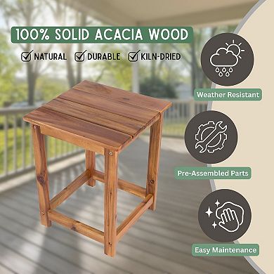 Shine Company Modern Outdoor Square Adirondack Side Table