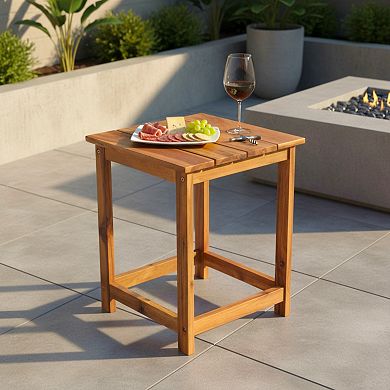 Shine Company Modern Outdoor Square Adirondack Side Table