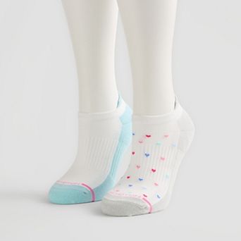 Women's Dr. Motion 2-Pack Mini Heart Ankle Compression Socks