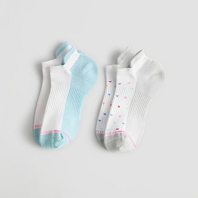 Women's Dr. Motion 2-Pack Mini Heart Ankle Compression Socks