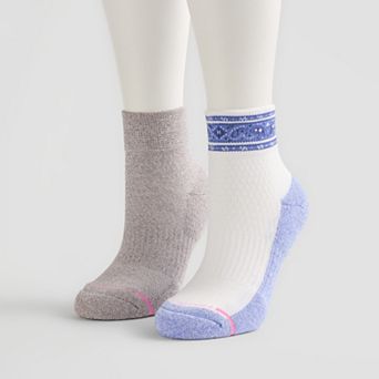 Women's Dr. Motion 2-Pack Compression Quarter Socks