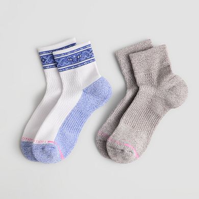 Women's Dr. Motion 2-Pack Compression Quarter Socks
