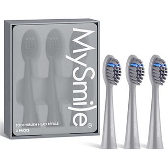 MySmile DY156 Electric Toothbrush Replacement Heads, 3 Packs