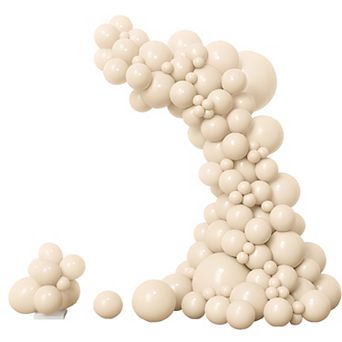 Sand White Balloons, Different Sizes 87 pc for Garland Arch, Party, Graduation, & Wedding