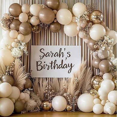 Sand White Balloons, Different Sizes 87 pcs for Garland Arch, Party, Graduation, & Wedding