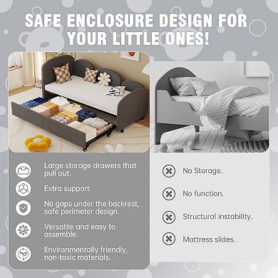 Twin Size Bed Frames, Velvet Upholstered Daybed