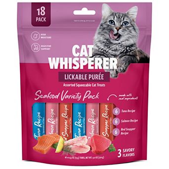 Cat Whisperer 18-Pack Seafood Variety Lickable Purée Cat Treats