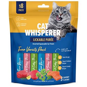 Cat Whisperer 18-Pack Tuna Variety Lickable Purée Cat Treats