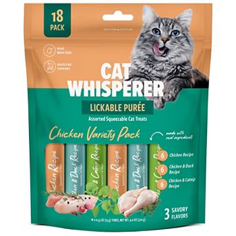 Cat Whisperer 18-Pack Chicken Variety Lickable Purée Cat Treats