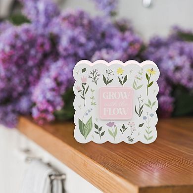 Grow Floral Sentiment Table Decor