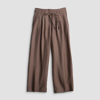 Women's Simply Vera Vera Wang Cropped Tie Belt Pleated Pants