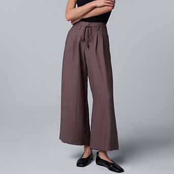 Women's Simply Vera Vera Wang Cropped Tie Belt Pleated Pants