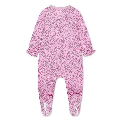Newborn Baby Girl Nike Heart Speckle Printed Coverall