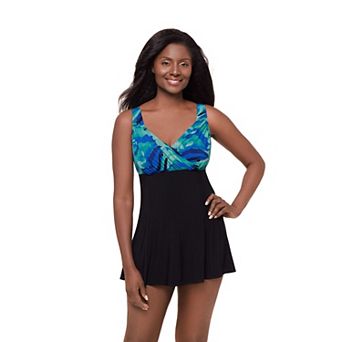 Women's Great Lengths Jaguar Jungle Draper Crossover Swim Dress