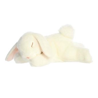 Aurora Medium White Realistic Stuffed Animal 12" Sleepy Bunny Miyoni